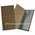 High quality slim wine menu cover with sleeves